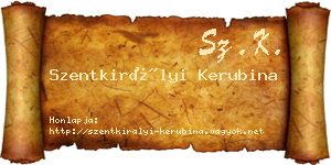 Szentkirályi Kerubina névjegykártya